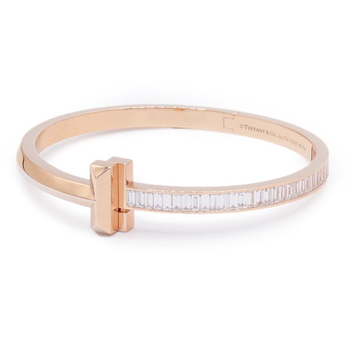 TIFFANY&Co. ティファニー Tワン ワイドヒンジバングル バゲットカット  