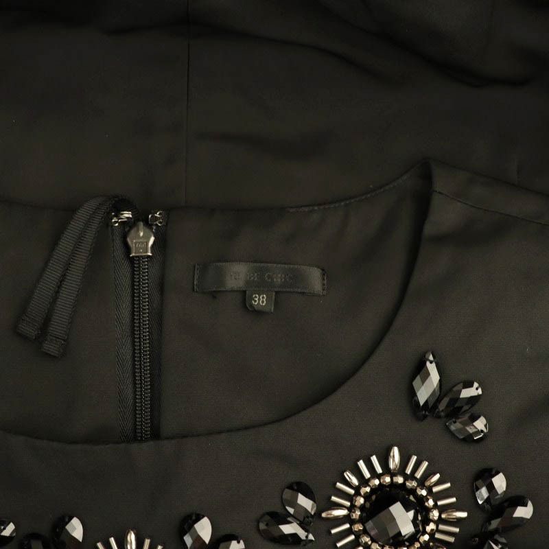 ●美品● TO BE CHIC 38 ブラック ワンピース トゥービーシック TO BE CHIC ワンピース ビジュー 38 黒 /MI