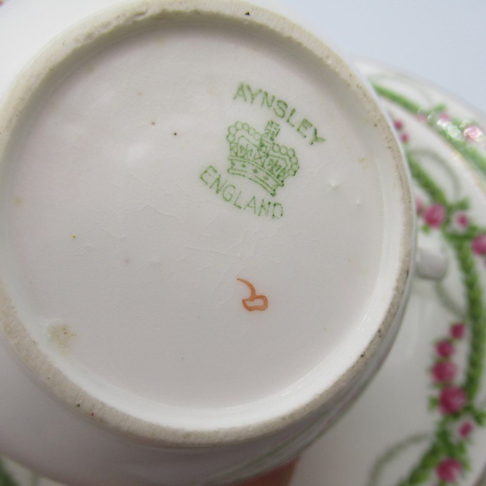 アンティーク食器 Aynsley エインズレイ トリオ・ティーカップ