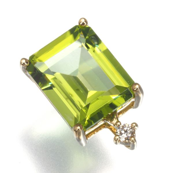 ペリドット 2.50ct ダイヤ ダイヤモンド 0.03ct ペンダントトップ  