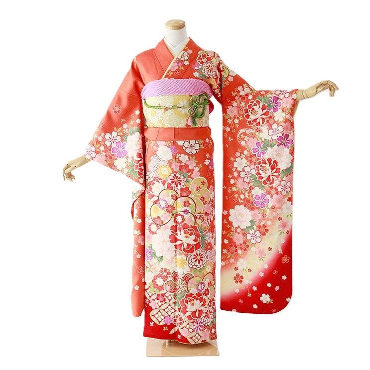 振袖 身長152-167cm オレンジ or-014