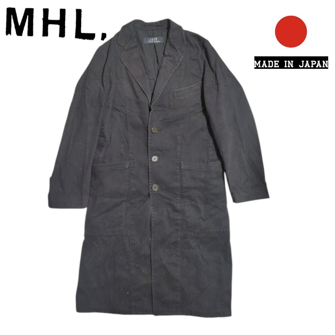 MHL MARGARET HOWELL 後染ブラック コットン チェスターコート - メルカリ