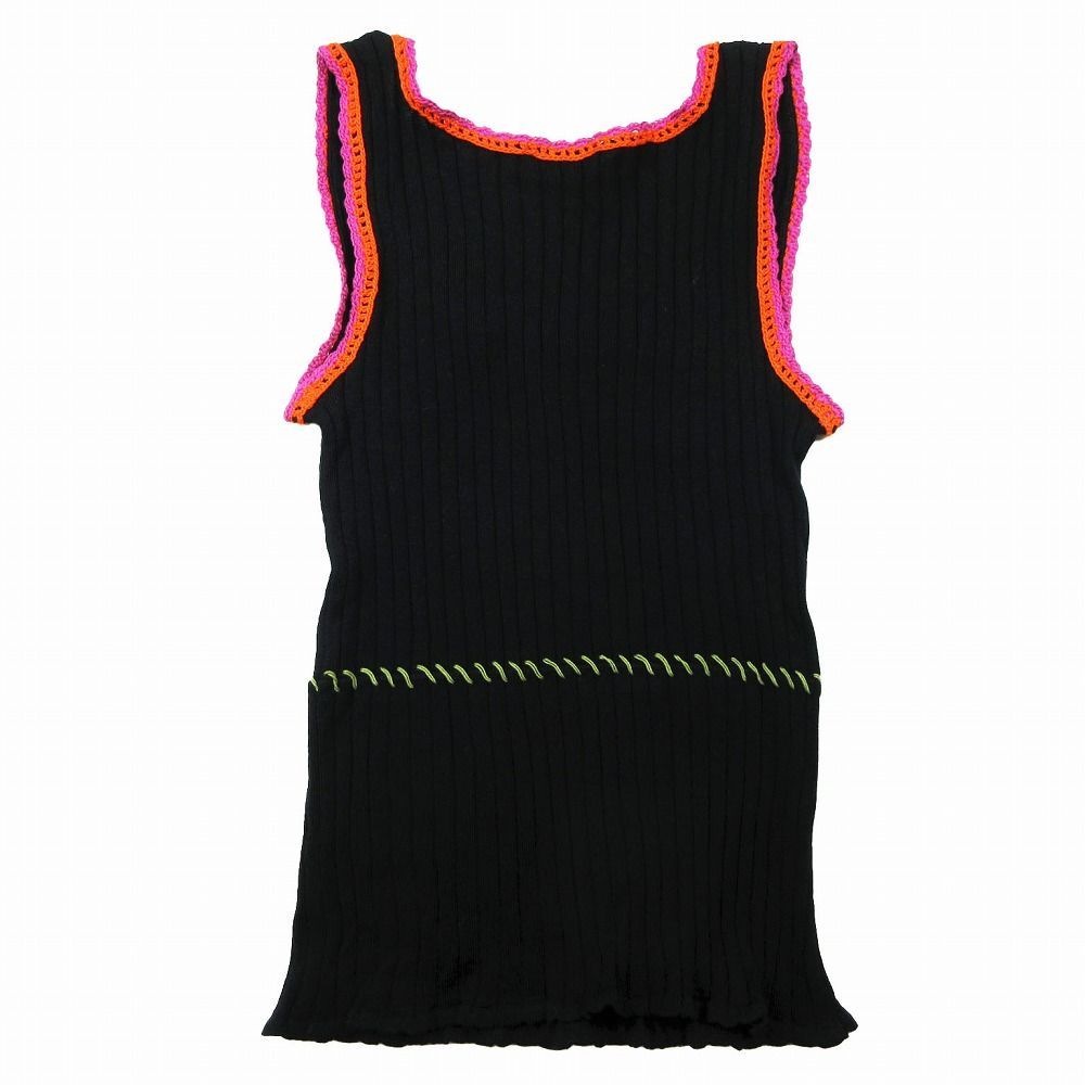 MOSCHINO CHEAPANDCHIC 立体花柄ノースリーブニット　専用 1990s Moschino Cheap and Chic Black Floral Crochet Patchwork