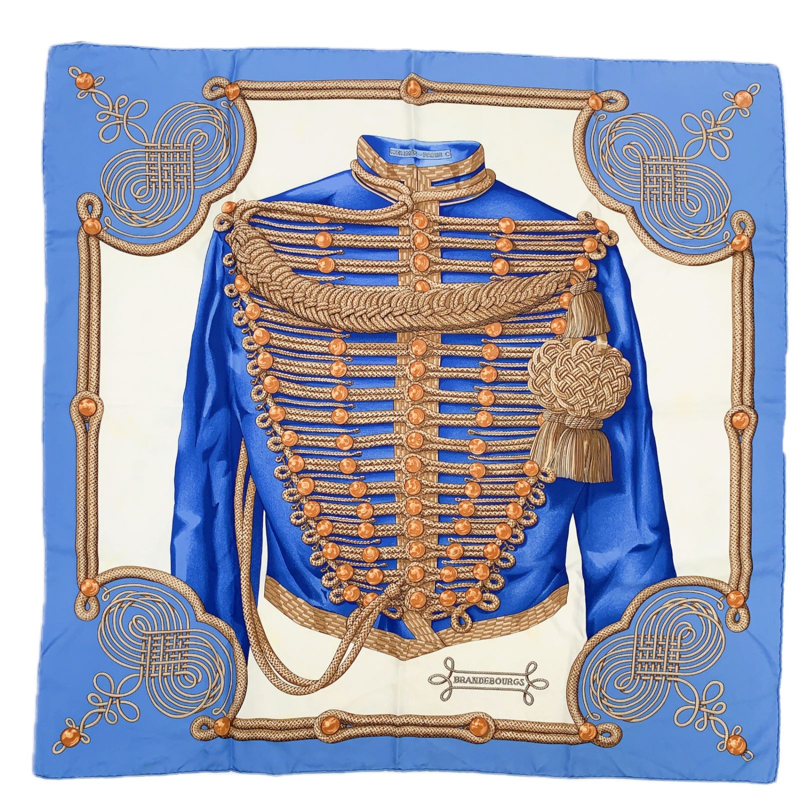 HERMES エルメス カレ90 BRANDEBOURGS ブランデンブルク飾り