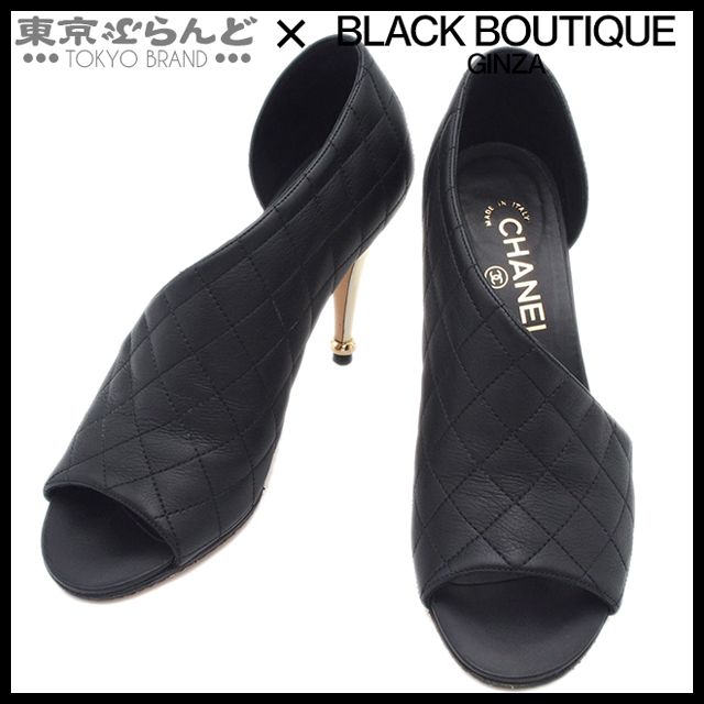 シャネル CHANEL マトラッセ キルティング パンプス ハイヒール 黒 シャネル CHANEL マトラッセ キルティング パンプス ハイヒール G30500