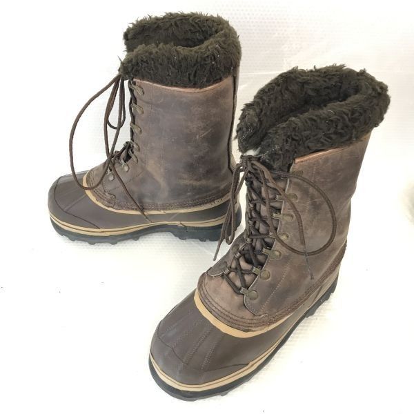 カナダ製|ビンテージ ソレル|SOREL 本革|スノーブーツ 6|22.5-23.5|茶|BROWN 雪作業|防水◆pWB91-2
