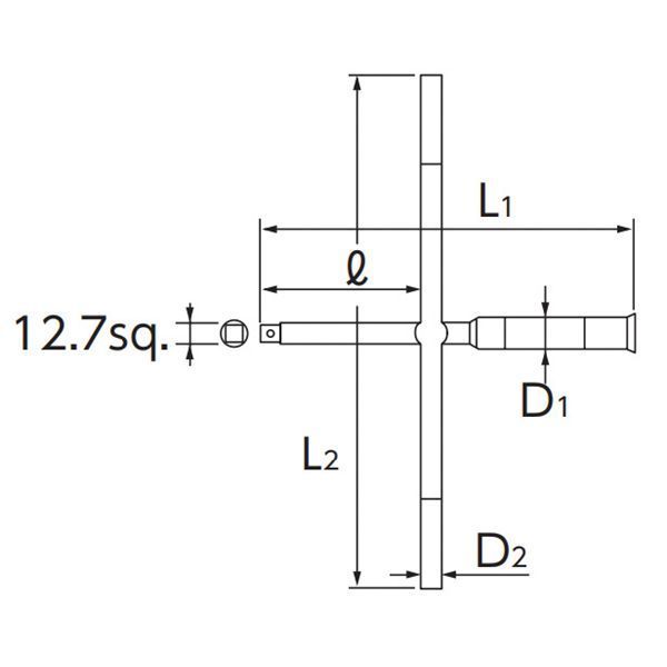 KTC 京都機械工具 12.7SQ .早回しクロスリムレンチ XH30