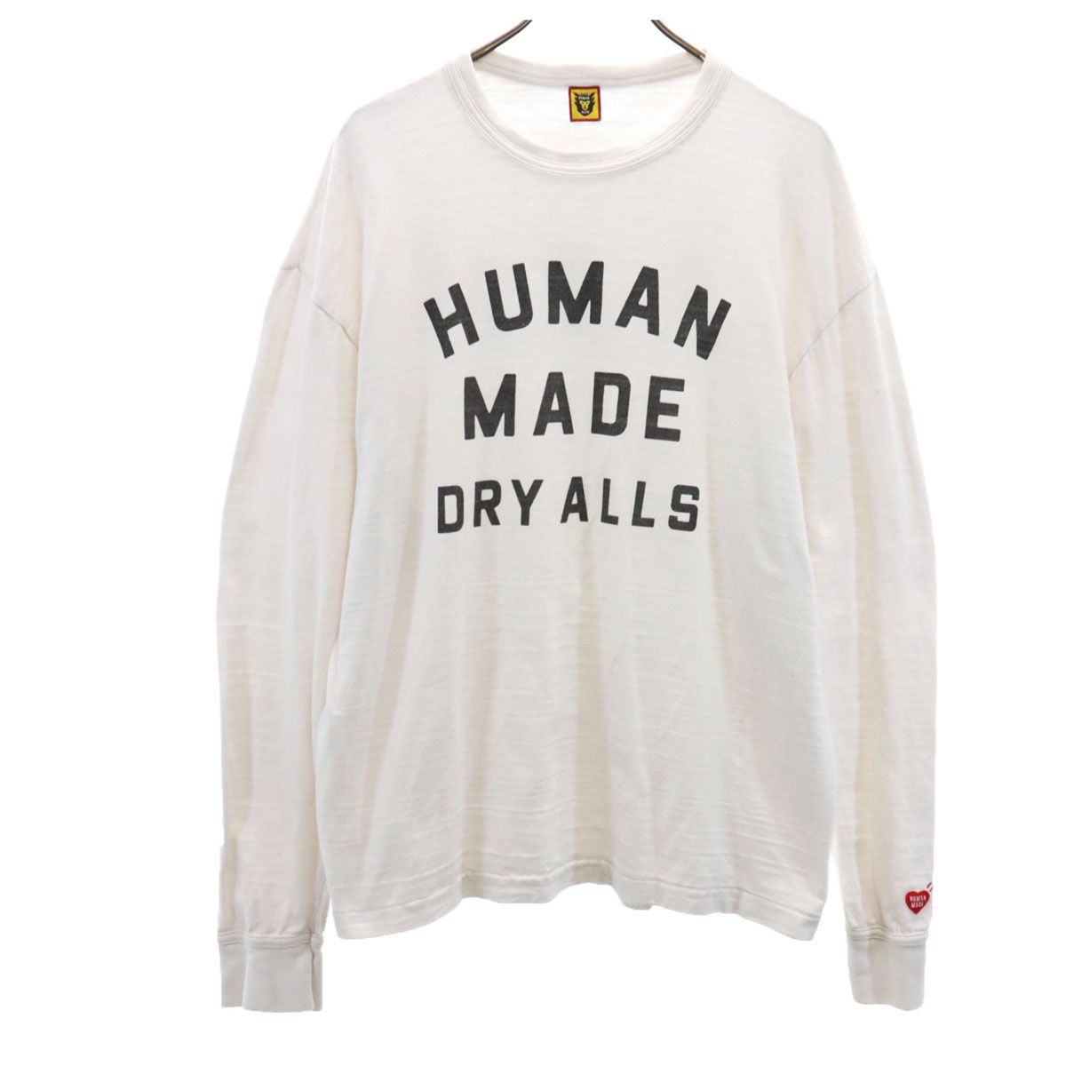 HUMAN MADE ヒューマンメイド 日本製 長袖 Tシャツ 2XL アイボリー 