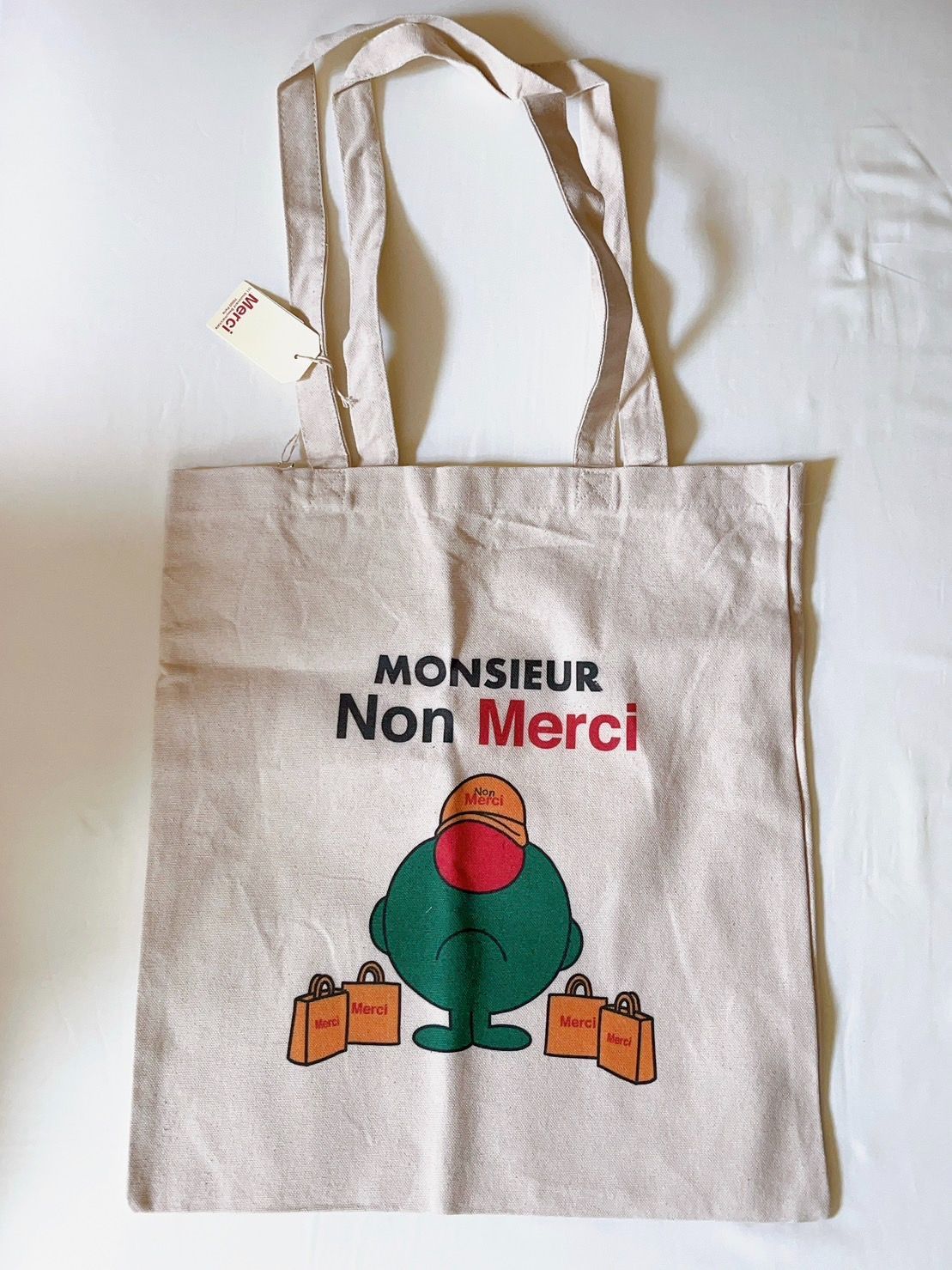 新品未使用 タグ付き メルシー merci フランス トートバッグ 直輸入 タグ付き メルシー merci トートバッグ フランス パリ