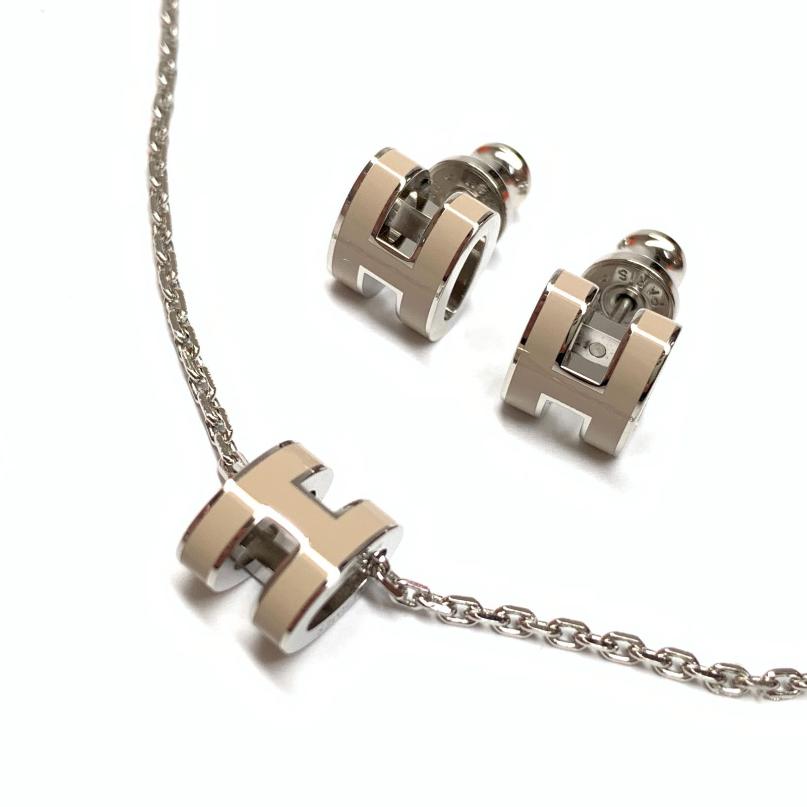 エルメス ミニポップh ピアスとネックレスセット エルメス ミニポップH ネックレス