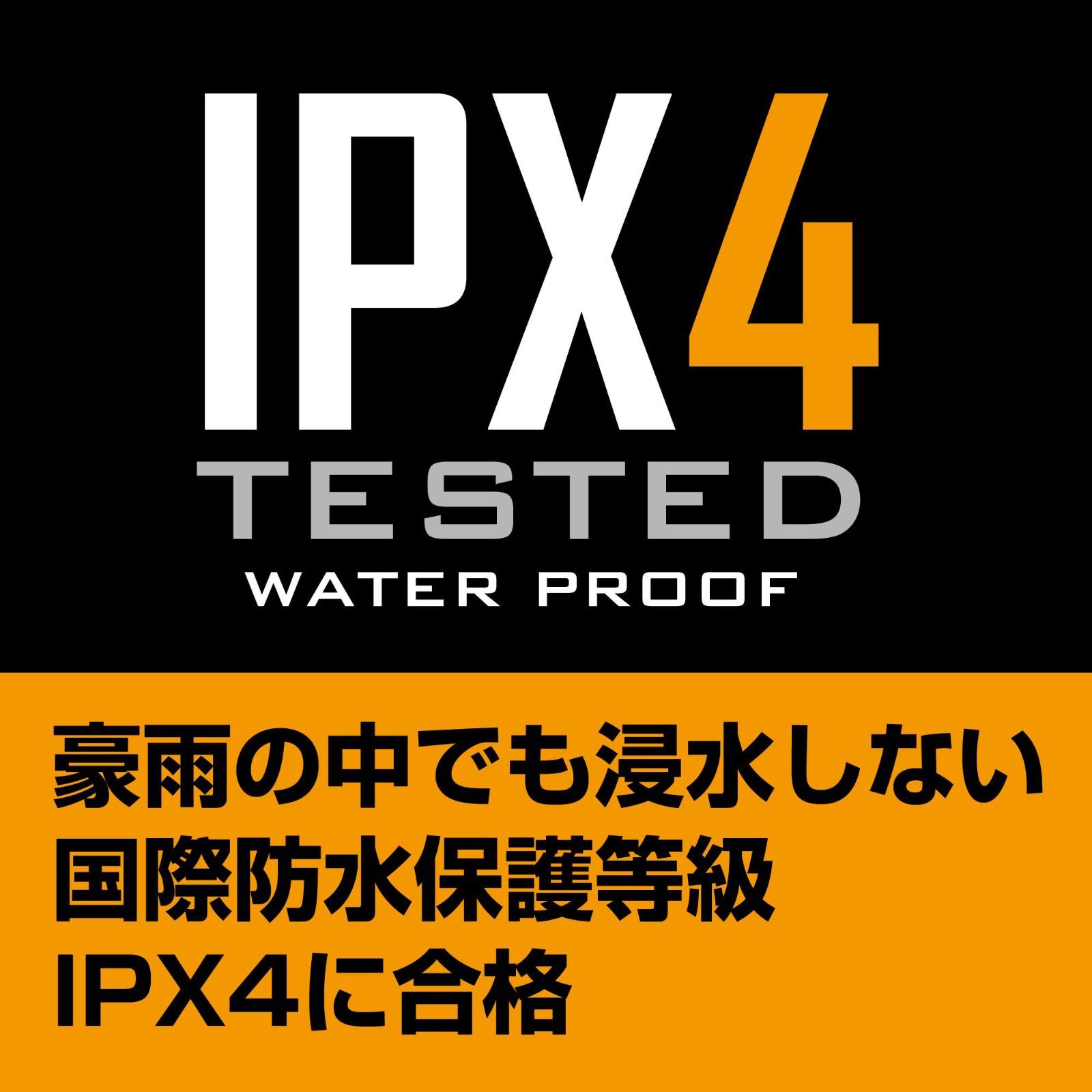 国際防水保護等級IPX4