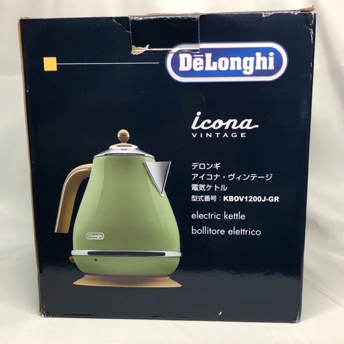 Z111 De'Longhi (デロンギ) 電気ケトル アイコナ・ヴィンテージ KBOV1200J-GR