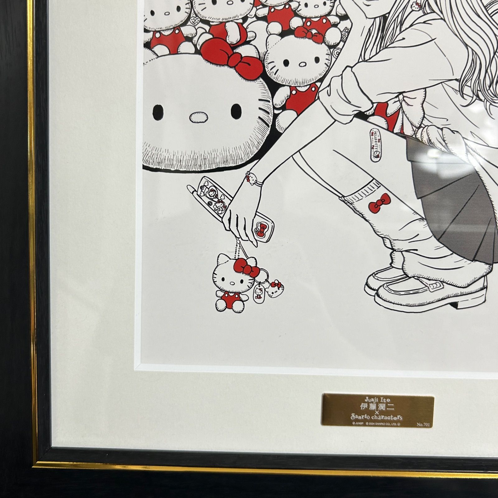 伊藤潤二 サンリオ ギャル富江 富江 ハローキティ 複製原画 伊藤潤二