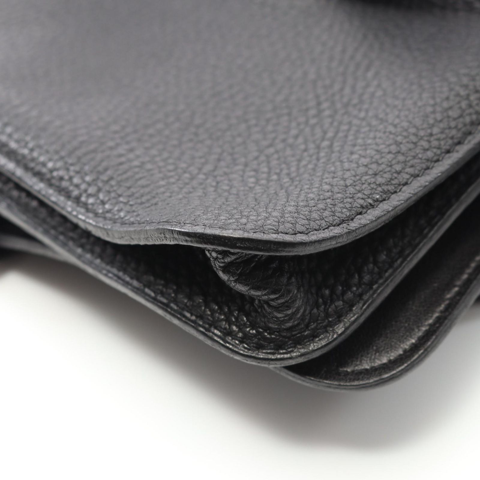 HERMES エルメス ドゴン トゴ レザー ボディバッグ ウエストバッグ 黒