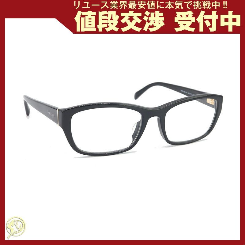 プラダ メガネフレーム VPR18O-A ブラック 中古 - メルカリ 