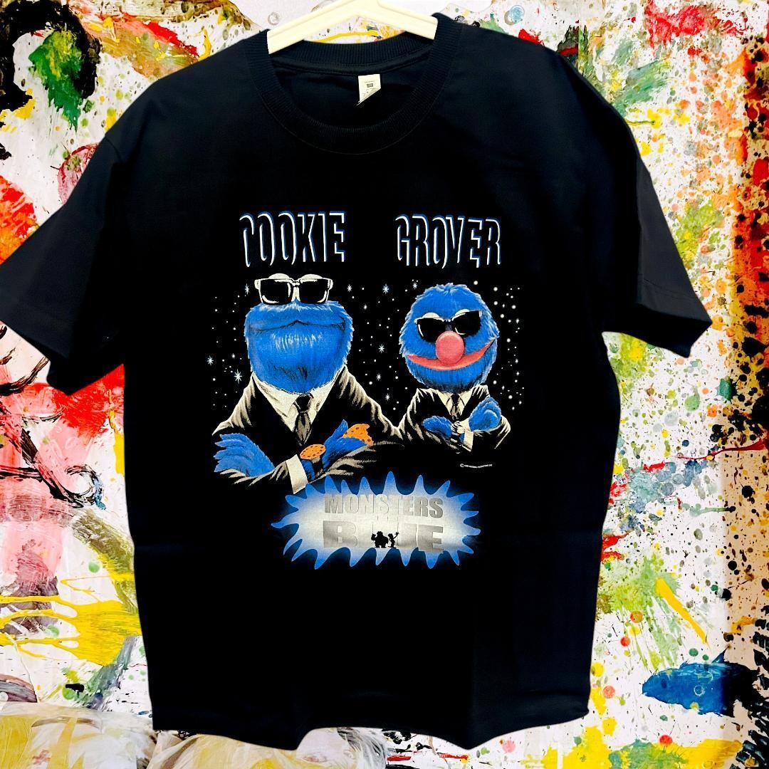 MIB セサミストリート 映画 Tシャツ 半袖 メンズ 新品 個性的 黒