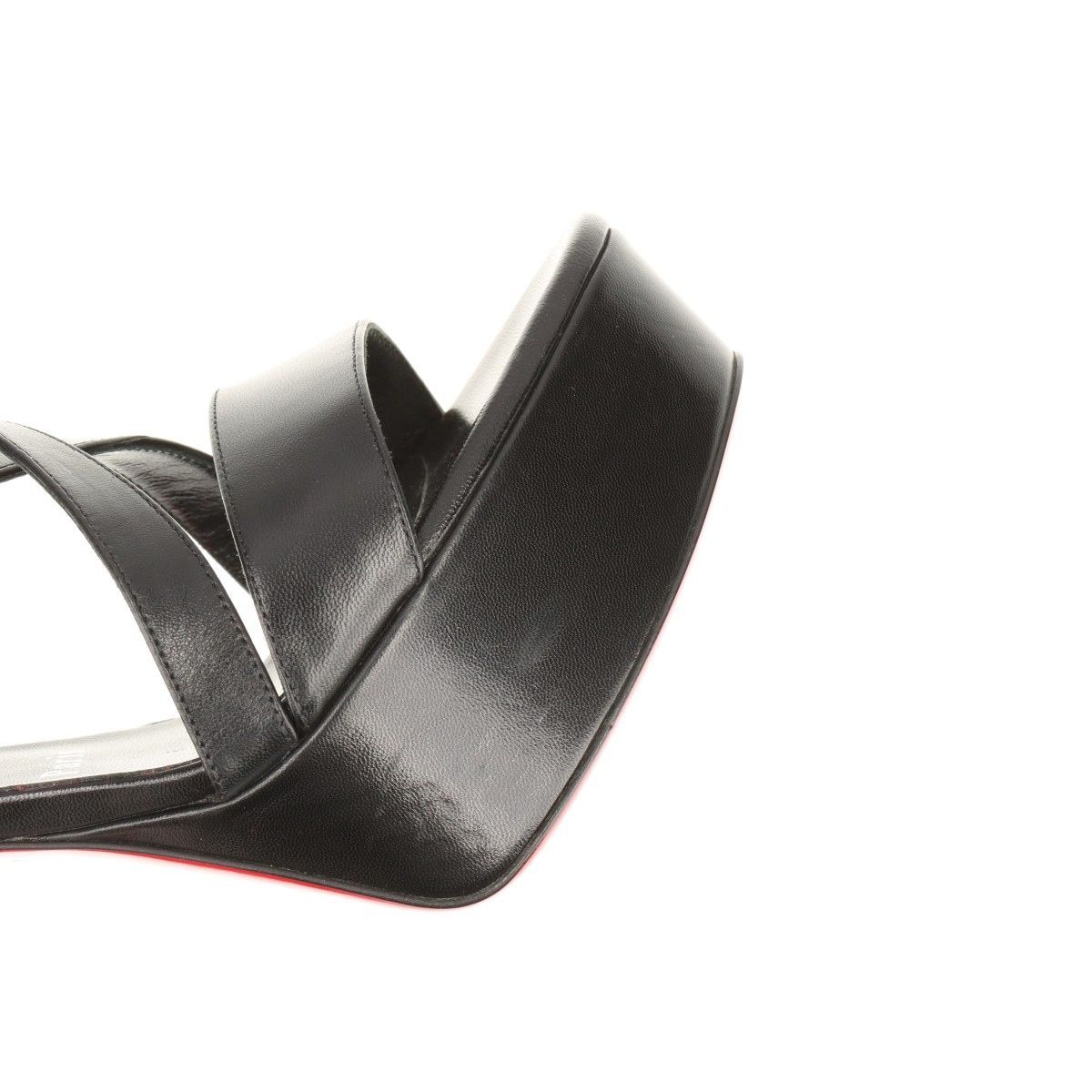 【最高に映える】Christian Louboutin ルビ・ビーレザーサンダル Pumppie 85 ブラック カーフレザー - Shoes - Women - Christian