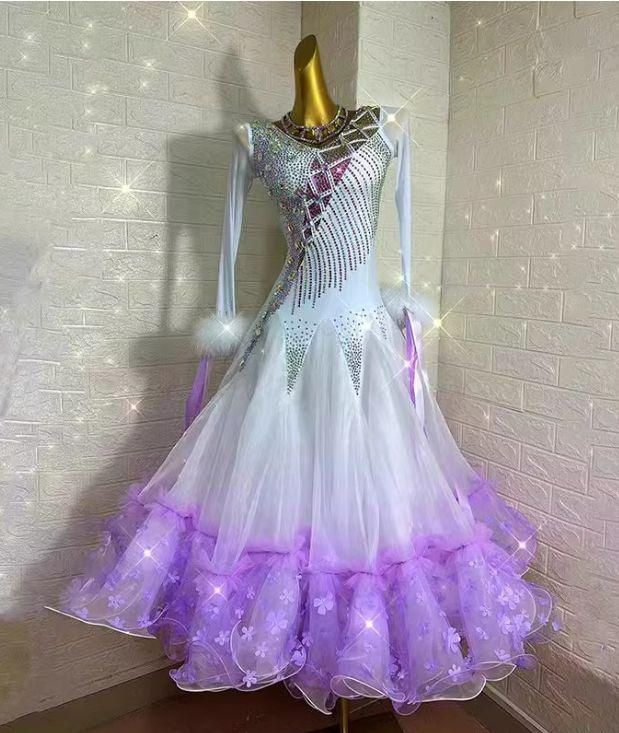 新品未使用オーダーメイド 社交ダンス衣装 スタンダードドレス