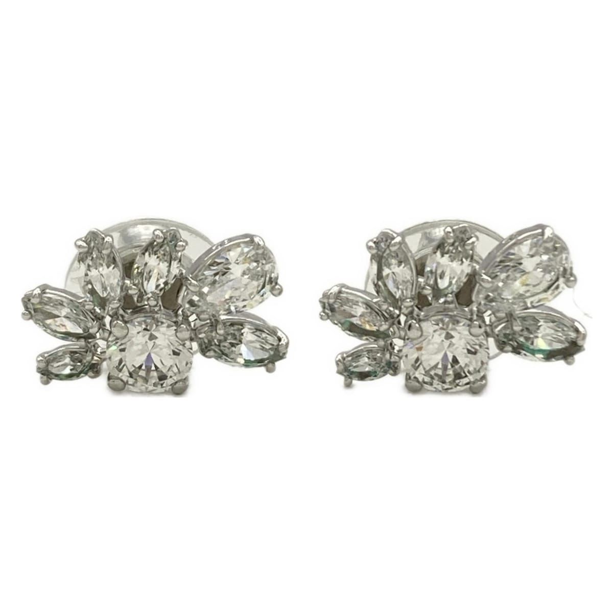 SWAROVSKI スワロフスキー ピアス - クリア×シルバー