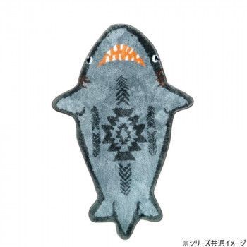 アニマルラグマット サメ 60×90cm BL・ブルー 5596