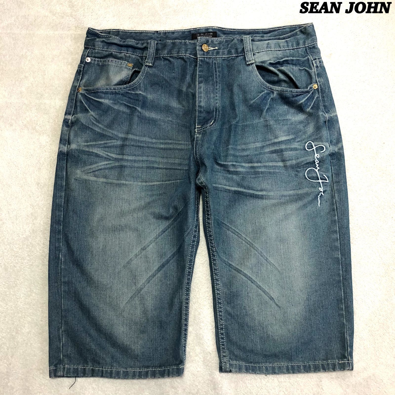 00s SEAN JOHN デニム ハーフパンツ 46B - メルカリ