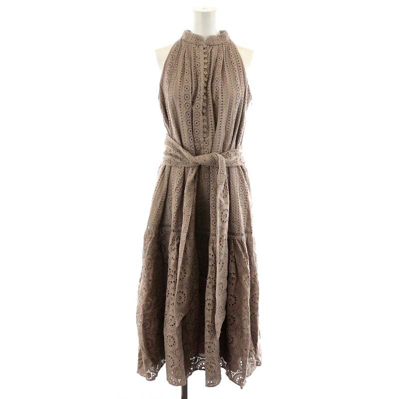ハーリップトゥ HER LIP TO Lace-trimmed Belted Dress ワンピース 
