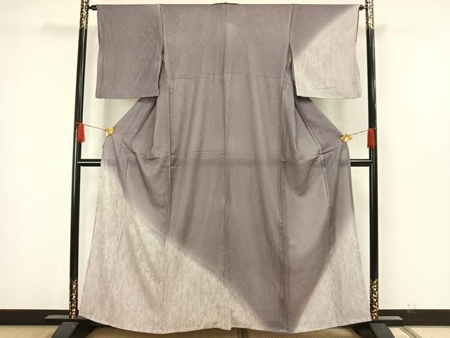 平和屋着物▽訪問着　無双　紗袷　紗×絽　手描き　草花文　正絹　逸品　AAAW7885fy 平和屋着物▽訪問着 無双 紗袷 紗×絽 手描き 草花文 正絹 逸品