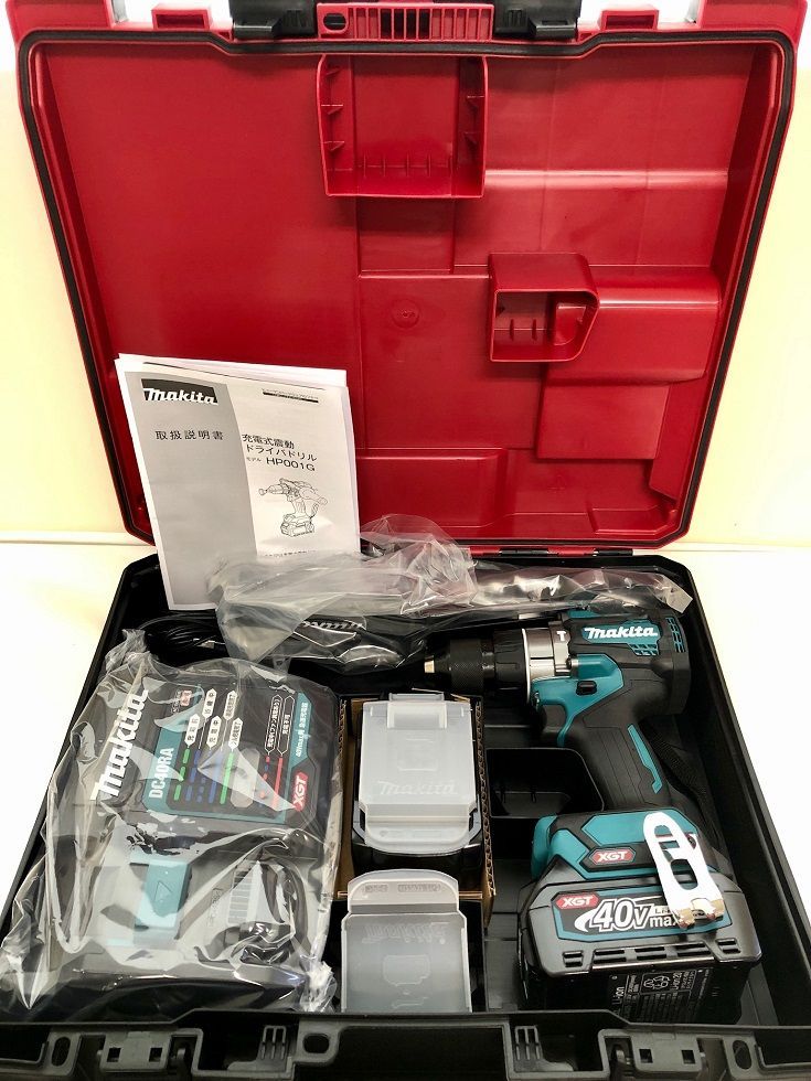 マキタ 充電式振動ドライバドリル HP001GRDX マキタ純正フルセット バッテリBL4025×2個＋充電器DC40RA 40V 領収書発行OK 平日のみ発送