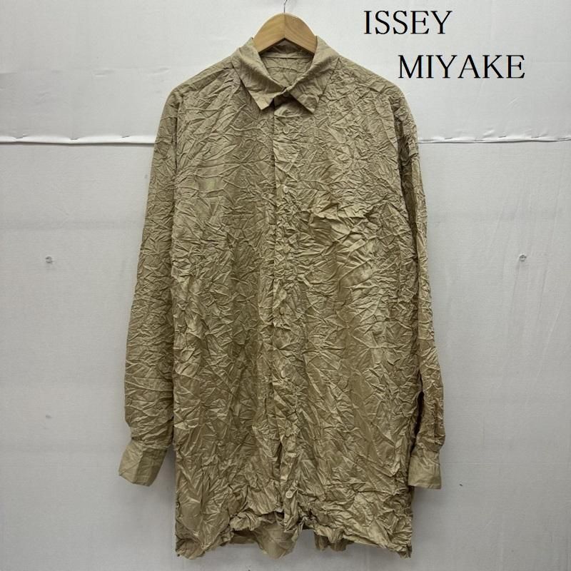 イッセイミヤケ 二重長袖ブラウス① 希少 極美品 プリーツプリーズ 