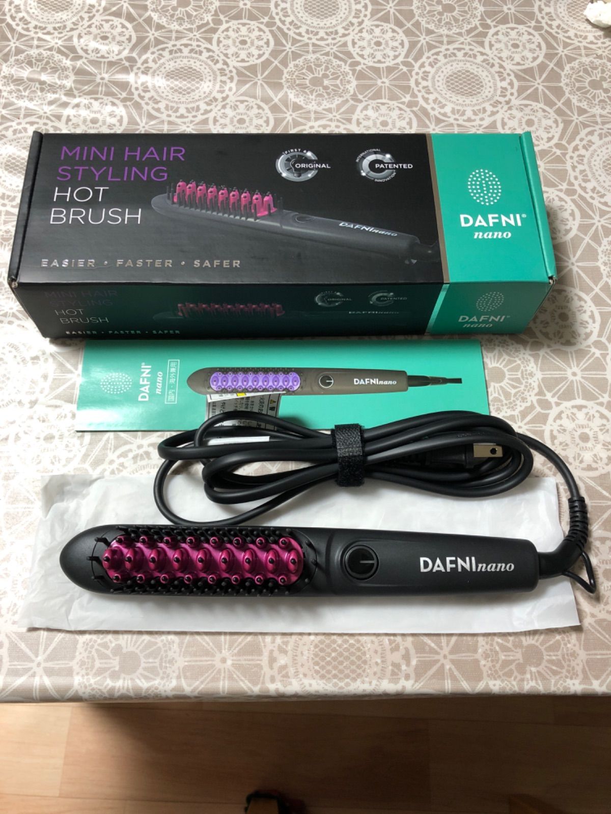 ヤーマン ブラシ型ヘアアイロン DAFNI nano ダフニ ナノ ピンク【中古