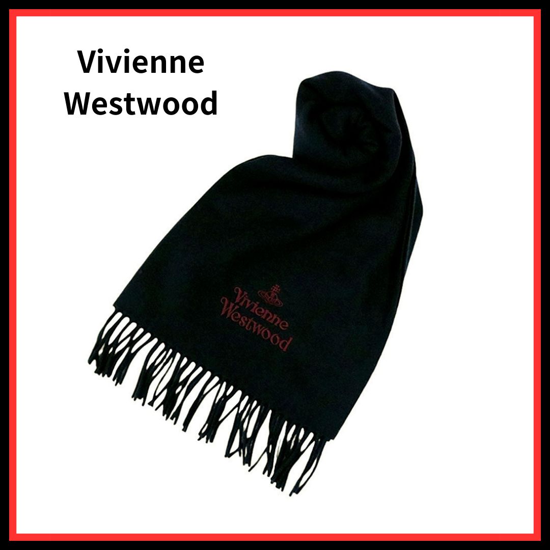 安い通販店 Vivienne Westwood ブラック マフラー 【公式通販】