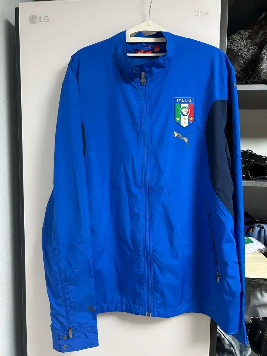 PUMA プーマ イタリア サッカー ナショナルチーム ブルー ウィンドブレーカー L サイズ