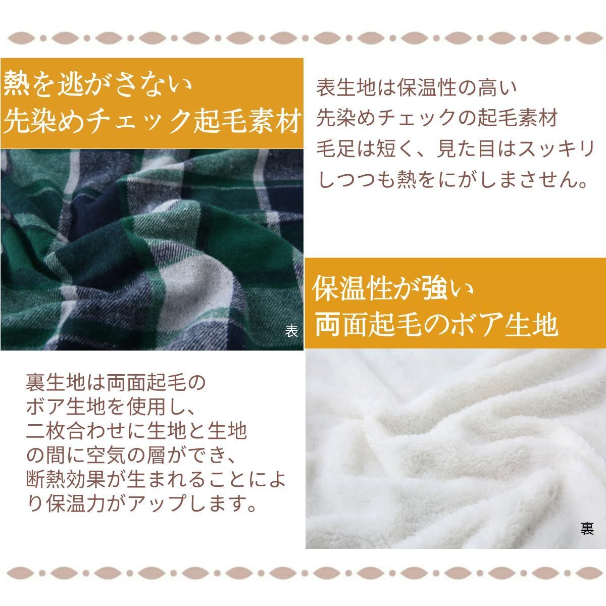 ２枚合わせ毛布 着る毛布