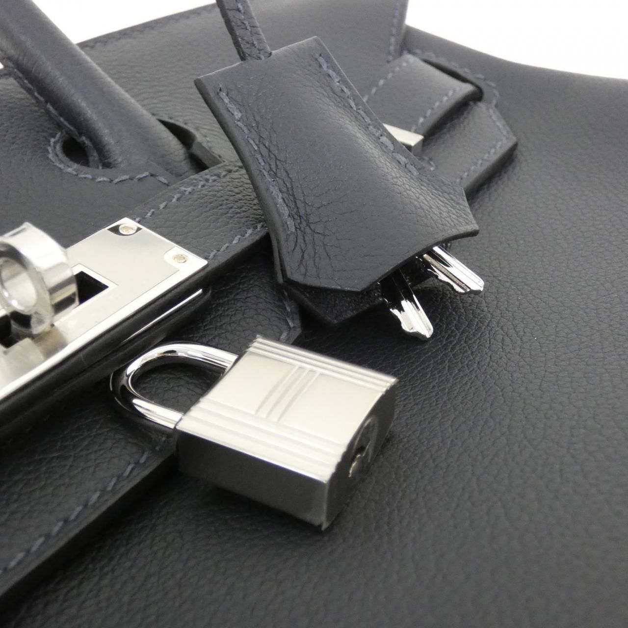 未使用品 HERMES エルメス ショルダーバーキン ショルダーバッグ トリヨンクレマンス エトゥープ ステッチ シルバー金具 □J刻印 エルメス ショルダーバーキン29 ゴールド&frasl;シルバー金具 エバーカラー K