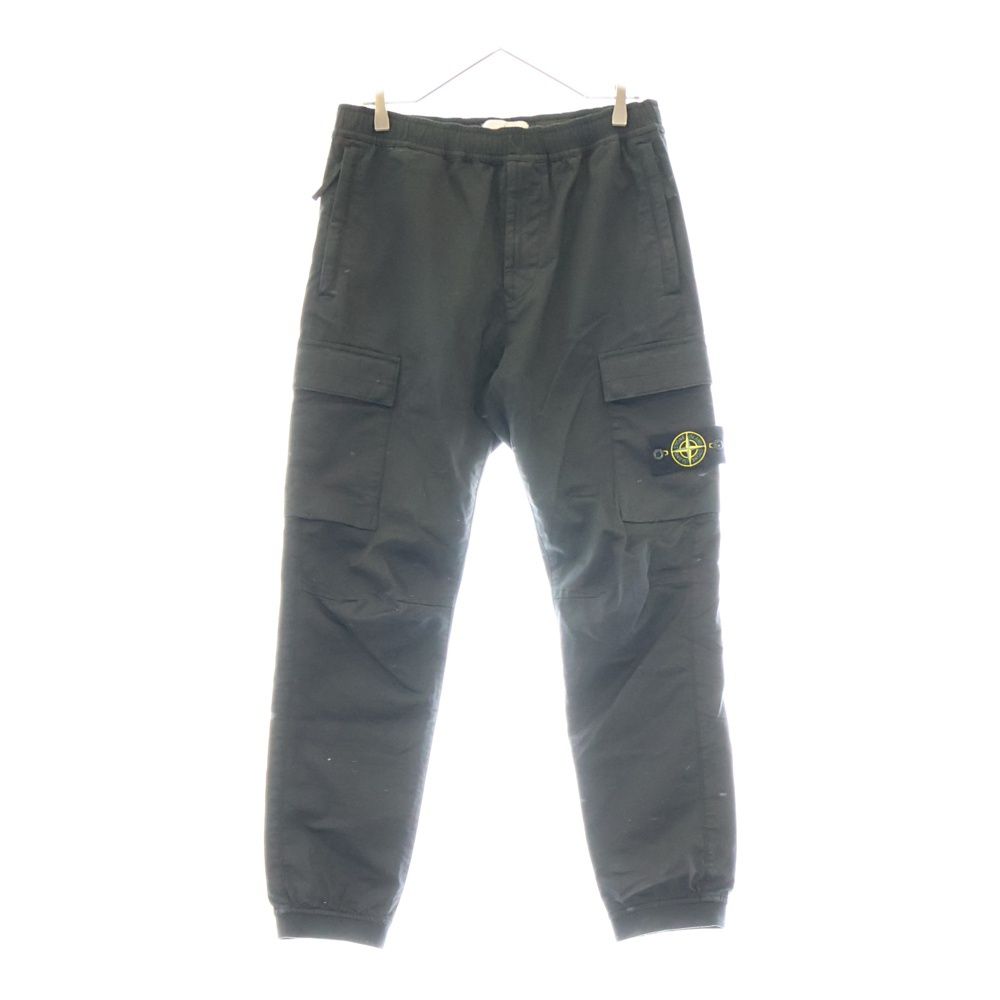 STONE ISLAND ストーンアイランド ガーメントダイ テーパード カーゴパンツ ブラック 811531314