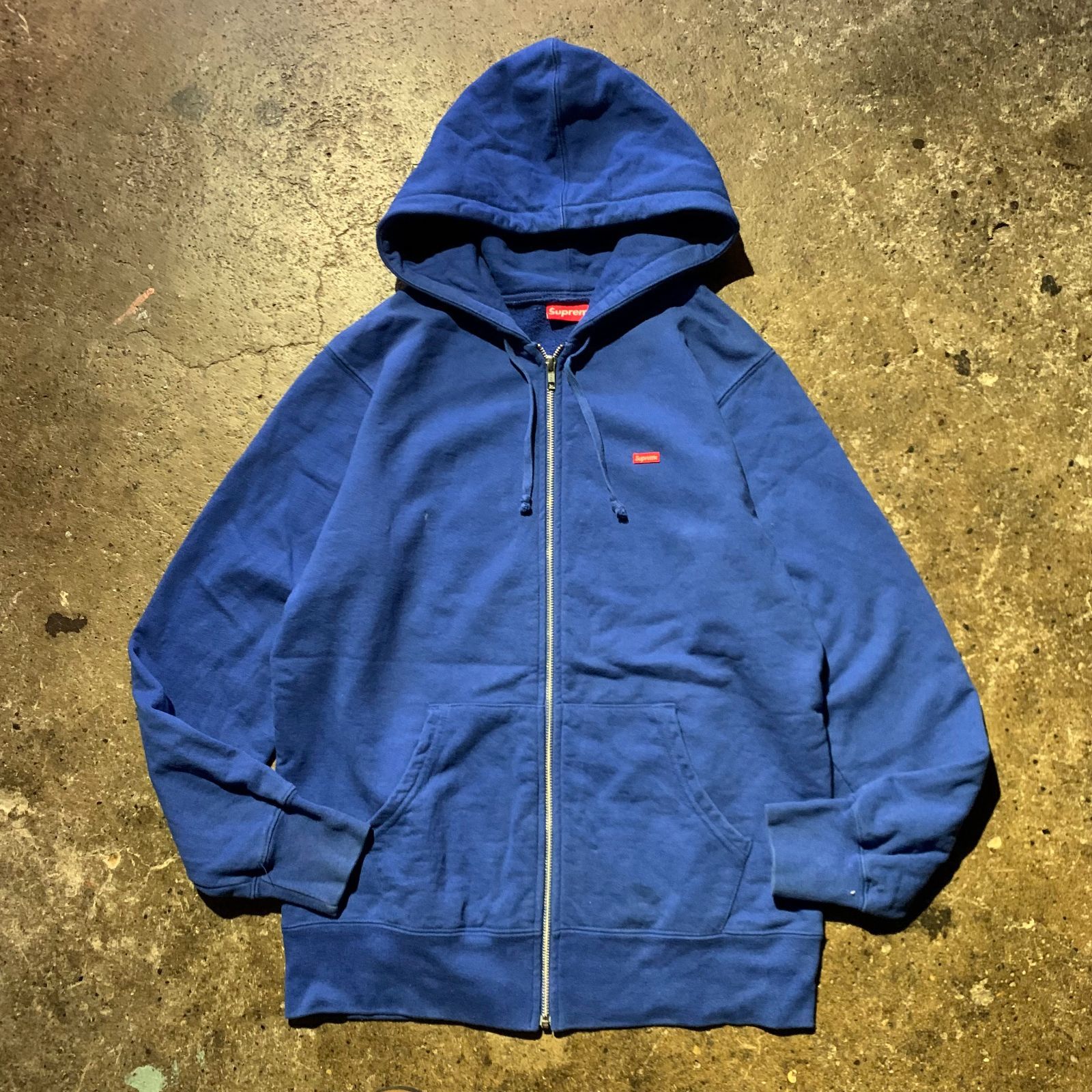Supreme Small Box Zip Up Hooded Sweatshirt ブルー M シュプリーム