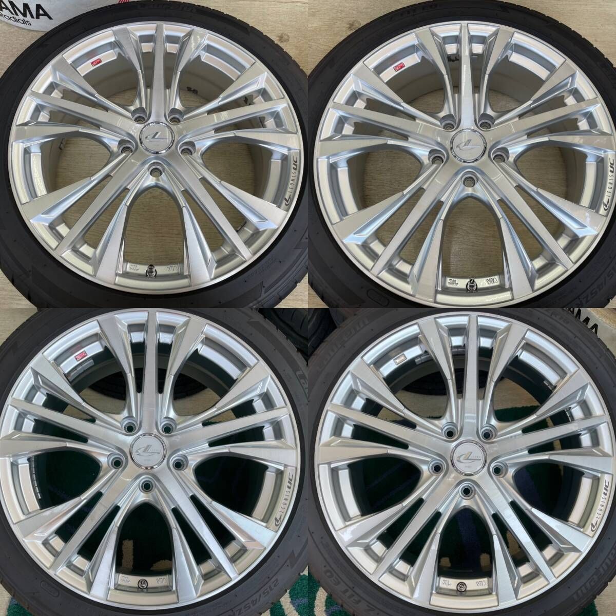 Weds レオニスUC 18インチ 7J +47 PCD114.3-5H バリ溝タイヤ 215