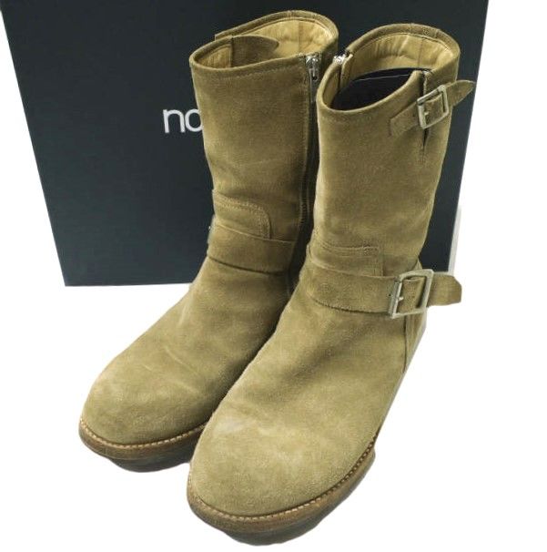 nonnative x OFFICINE CREATIVE ノンネイティブ 別注 BIKER ZIP UP BOOTS COW LEATHER バイカージップアップブーツ カウレザー NN-F3003 40(25.5cm) TAUPE サイドジップ エンジニア