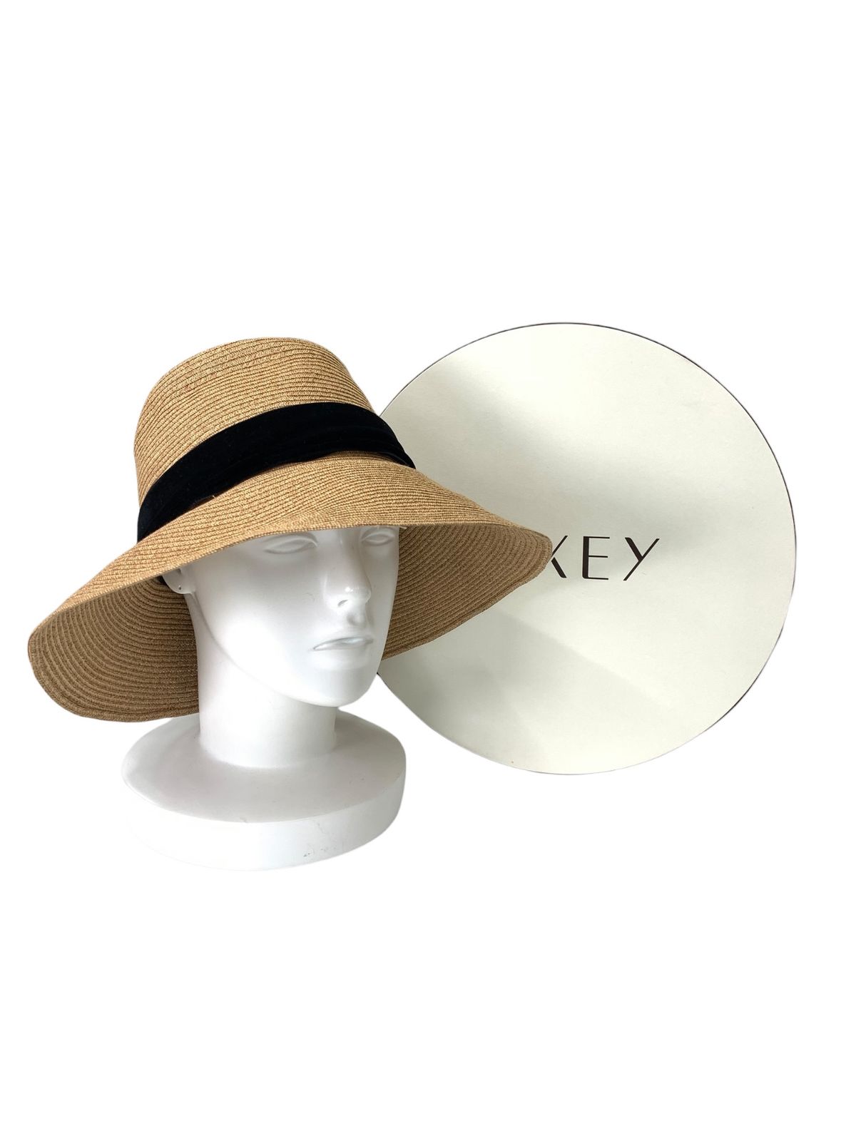 デイジーリン Hat Audrey 麦わら帽子 ベロアリボン【中古】 デイジーリン Hat Audrey 37400 麦わら帽子 F ブラウン ベロア