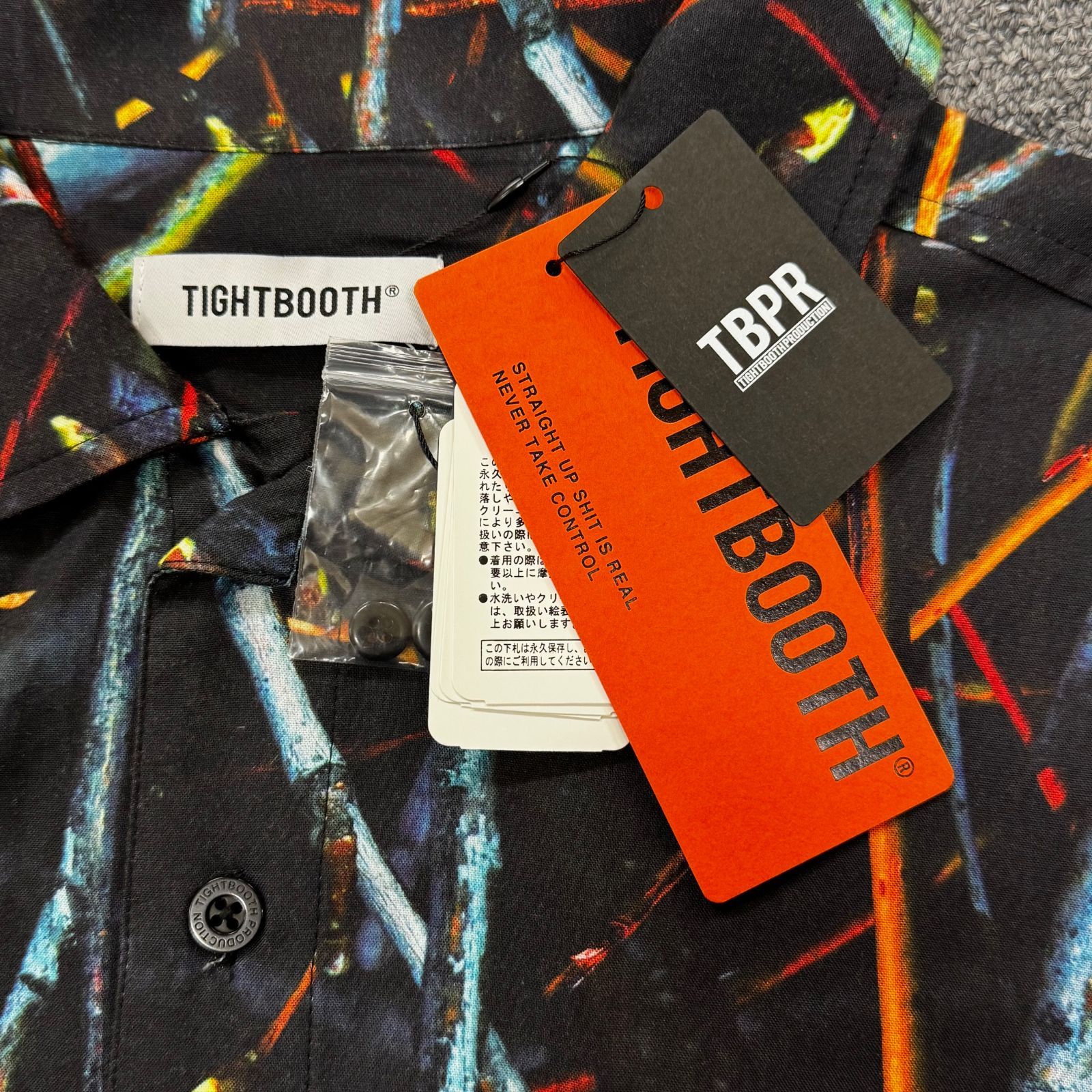 参考上代27500円 未使用品 TIGHTBOOTH 23AW BRANCH CAMO SHIRT