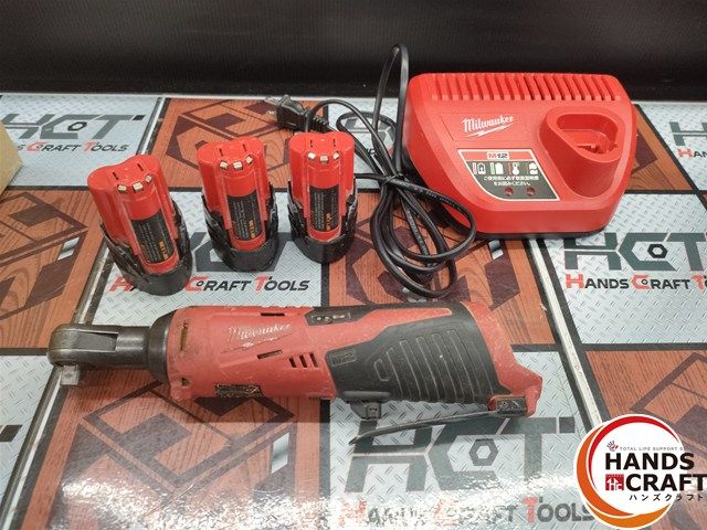 品 ミルウォーキー M12 3|8 充電式ラチェットレンチ 12V バッテリー2個 充電器 セット Milwaukee