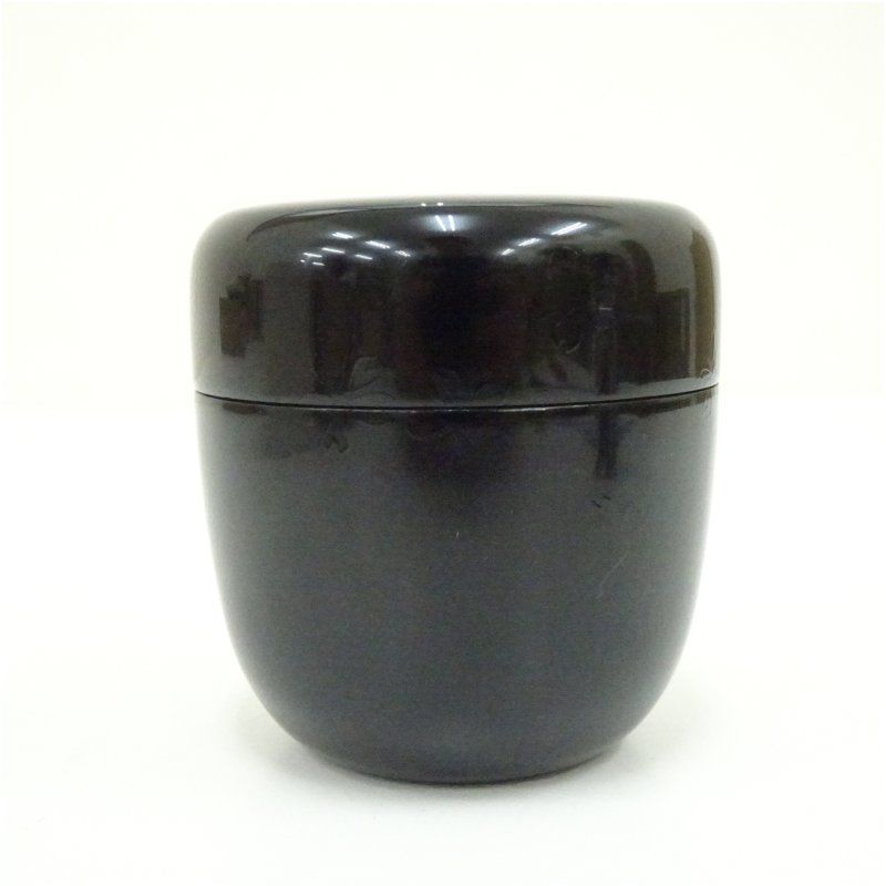 中出松峰造 夜桜蒔絵中棗（共箱） 茶道 茶道具 おしゃれ 茶器 なつめ 茶入