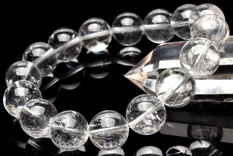 １点物 コロンビア産 レムリアンシードクリスタル 12.5mm ブレスレット パワーストーン 天然石 _U7623