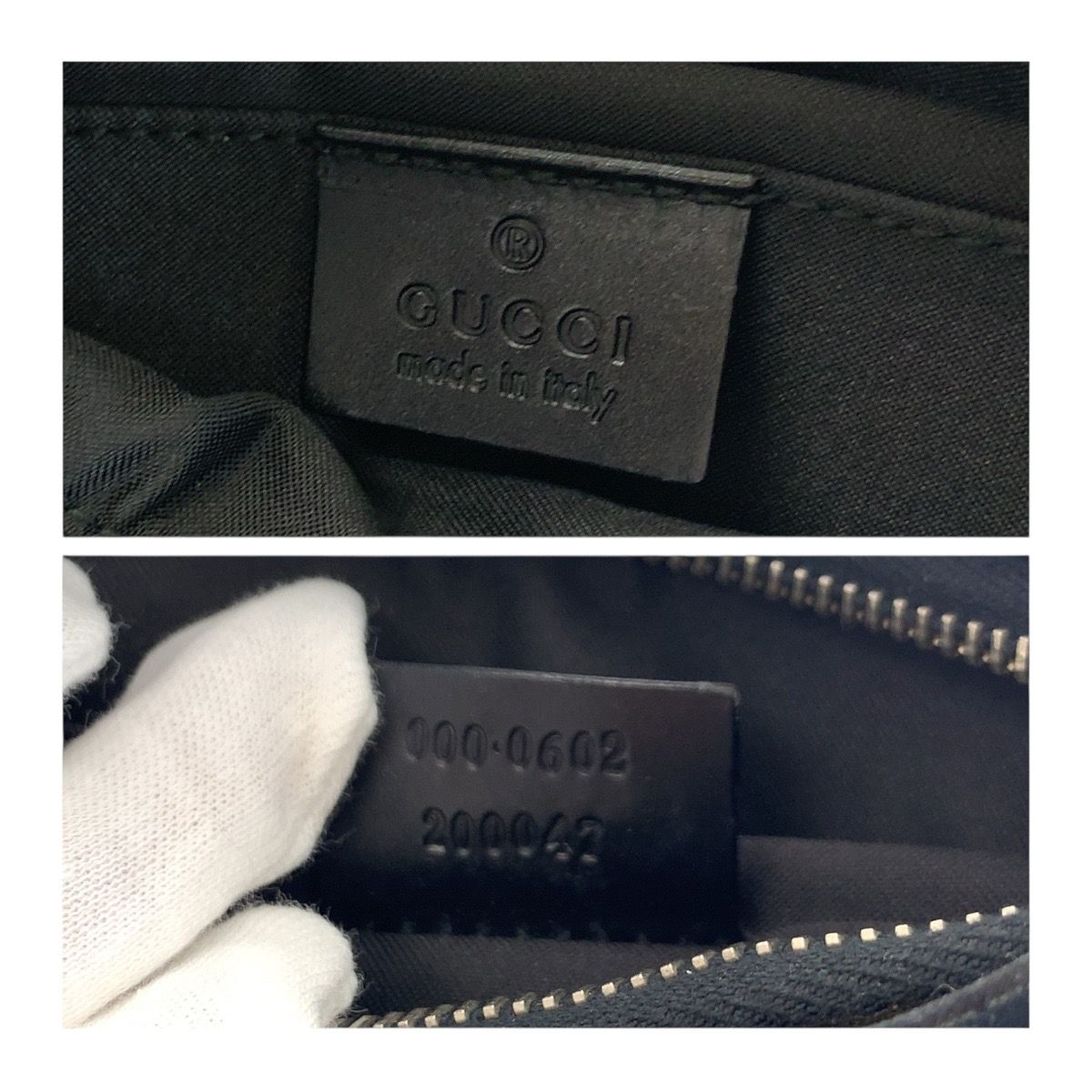 極美品 GUCCI キャンバス バニティバッグ GG柄 総柄 ファスナー 黒 グッチGG柄 アウトレット 黒 ユニセックス ナイロン トート