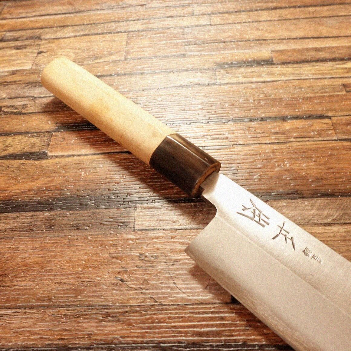  薄刃包丁 研ぎ済 水牛柄 片刃 菜切り き 185 mm 薄刃包丁 包丁 ナイフ