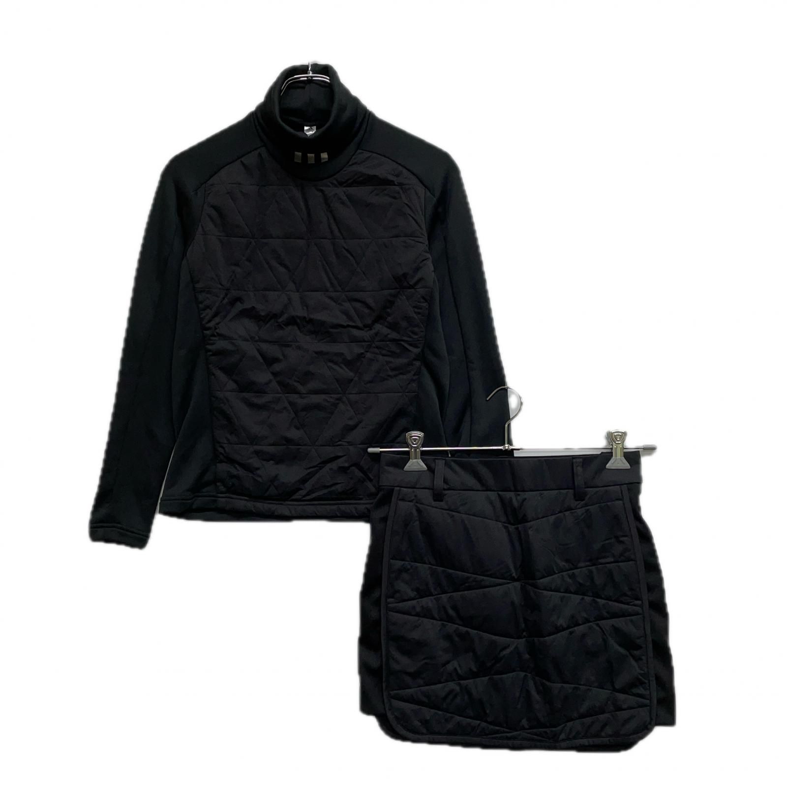 中古 レディース アディダスゴルフ adidas GOLF セットアップ S 黒 
