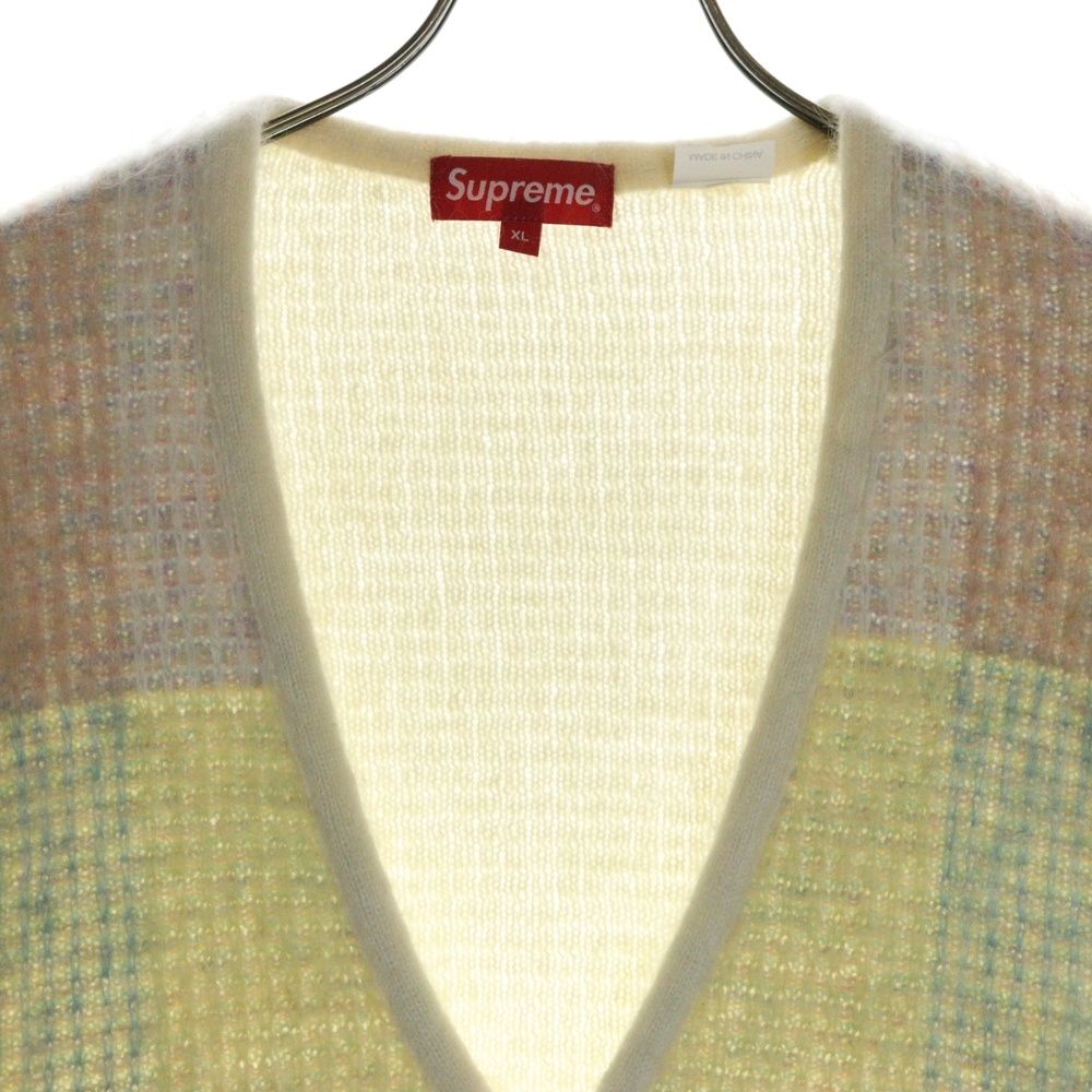 レア　2013AW シュプリーム　モヘアカーディガン　デザイン◎ SUPREME シュプリーム 22SS Brushed Grid Cardigan ブラッシュド