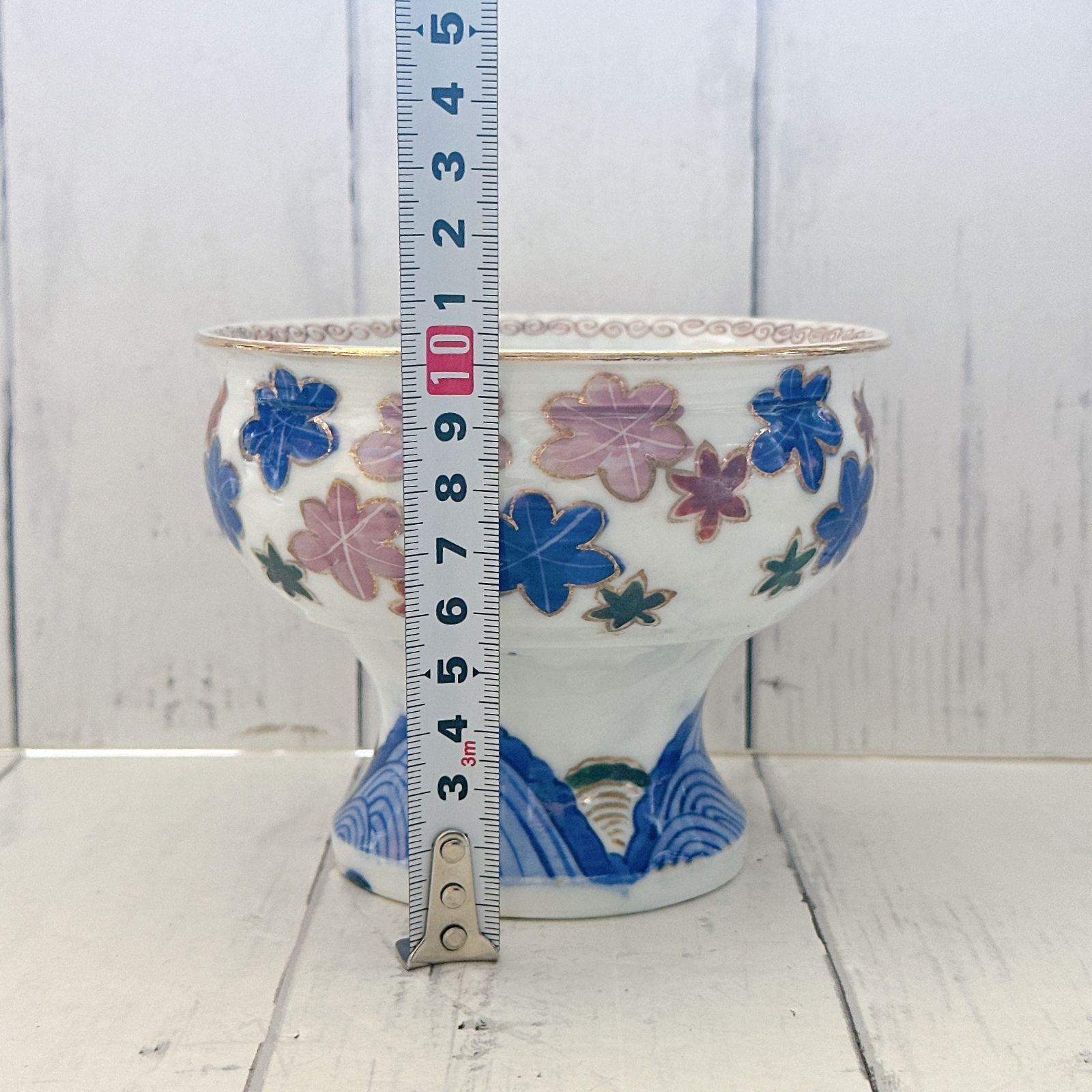 古伊万里 色絵 盃洗 杯洗 有田焼 鉢 もみじ 楓 骨董品