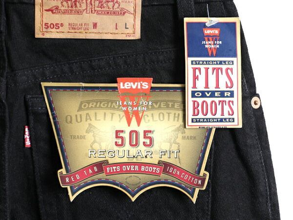 タグ付き 新品 デッドストック 90s USA製 Levis 505 ブラック