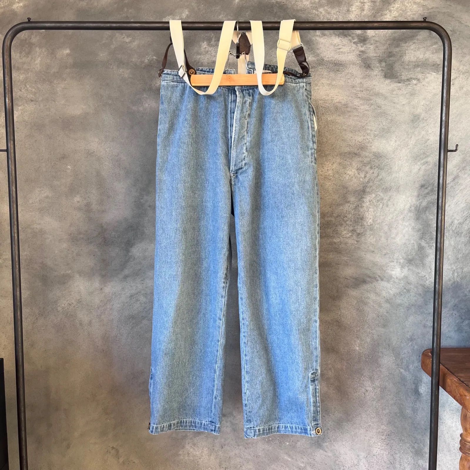 papier Suspender jeans パピエ サスペンダーデニムジーンズ フリーサイズ - メルカリ